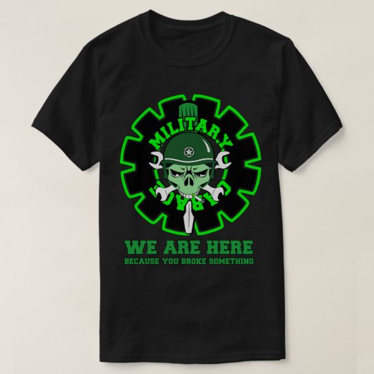 Militaire Garage cadeau T-shirt (Design voorkant)