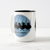 Militaire gedenkwaardige Mok oorlog laat ons de be (Voorkant links)