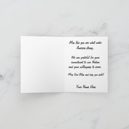 Militaire Gefeliciteerd Leger Indienstneming Kaart (Binnen)