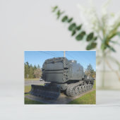 Militaire gepantserde bulldozer briefkaart (Staand voorkant)