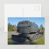 Militaire gepantserde bulldozer briefkaart (Voorkant / Achterkant)