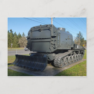 Militaire gepantserde bulldozer briefkaart
