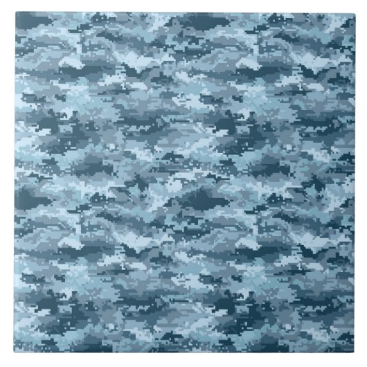 militaire gepixelde camouflagepatroon tegeltje (Voorkant)