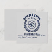 Militaire Geslachtsonthulling — Navy Kompas Kaart (Voorkant / Achterkant)