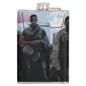 Militaire gevechtsthema fles heupfles (Achterkant)