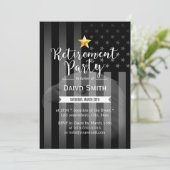 Militaire Gold Star Bald Eagle US Flag Retirement Kaart (Staand voorkant)