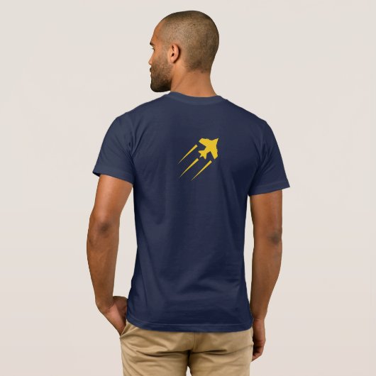 Militaire Gold Star-Vliegtuig Moderne luchtmacht T-shirt (Achterkant volledig)