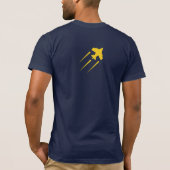 Militaire Gold Star-Vliegtuig Moderne luchtmacht T-shirt (Achterkant)