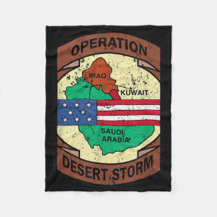 Militaire Golfoorlog Operation Desert Storm USA Fleece Deken