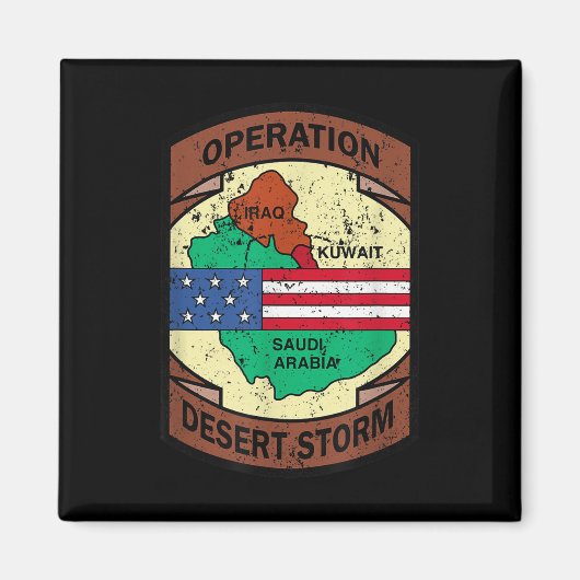 Militaire Golfoorlog Operation Desert Storm USA Magneet (Voorkant)