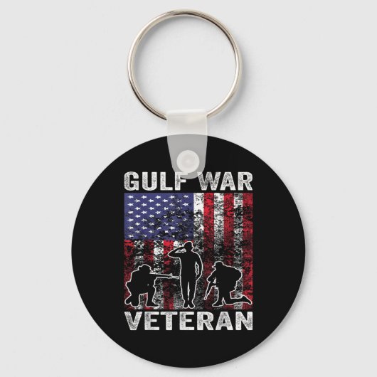 Militaire Golfoorlog veteraan VS Sleutelhanger (Voorkant)