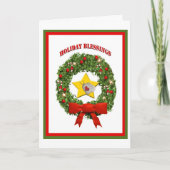 Militaire Gouden Ster Moeder Vakantie Zegeningen K Feestdagen Kaart (Voorkant)