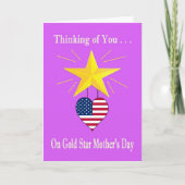 Militaire Gouden Ster Moederdag Hart Kaart (Voorkant)