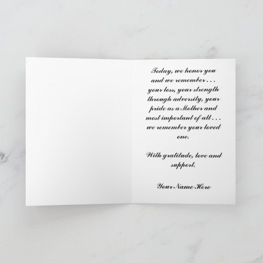 Militaire Gouden Ster Moederdag Hart Kaart (Binnen)