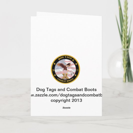 Militaire Gouden Ster Moederdag Kaart (Achterkant)