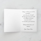 Militaire Gouden Ster Moederdag Paarse Ribbon Kaar Kaart (Binnen)