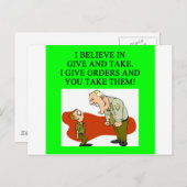 militaire grap briefkaart (Voorkant / Achterkant)