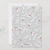 Militaire Green Berries Kerstvakantie Plat Kaart (Achterkant)