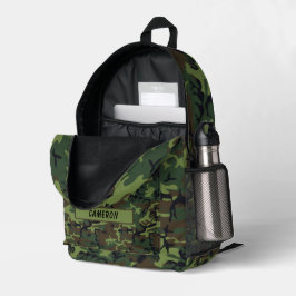 Militaire Green Woodland Camouflage Aangepaste naa Bedrukte Rugzak