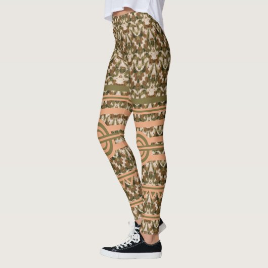 Militaire Groen Bruin Beige Leggings (Links)