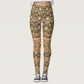 Militaire Groen Bruin Beige Leggings (Voorkant)