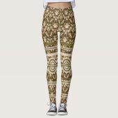 Militaire Groen Bruin Beige Leggings (Voorkant)