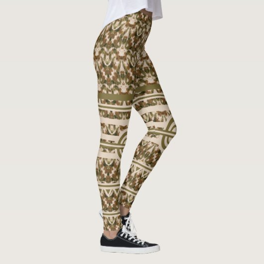 Militaire Groen Bruin Beige Leggings (Rechts)