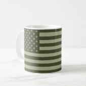 Militaire Groene Amerikaanse vlag Verenigde Staten Koffiemok (Voorkant links)