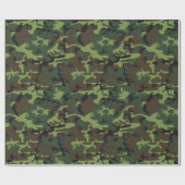 Militaire Groene Camo Cadeaupapier (Vlak)