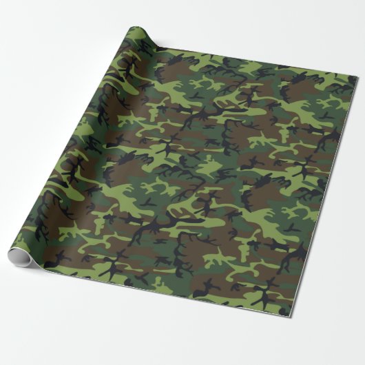 Militaire Groene Camo Cadeaupapier (Uitgerold)