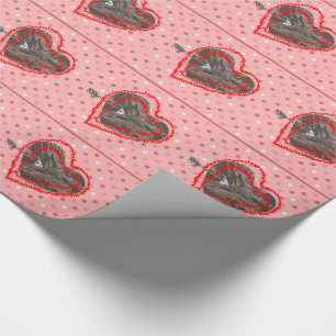 Militaire Groene Camo Hearts Valentijn Cadeaupapier