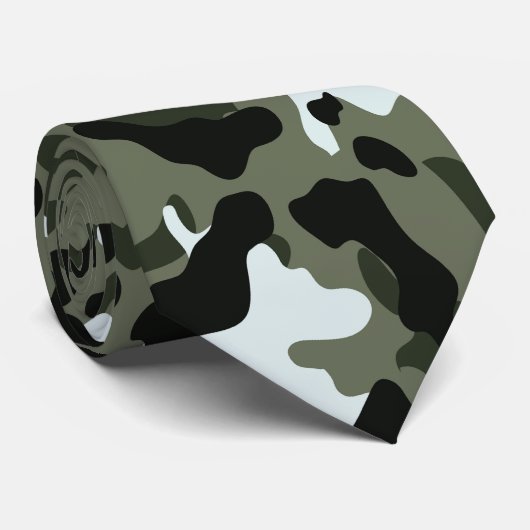 Militaire Groene Camo-Stropdas Stropdas (Opgerold)