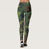 Militaire groene camouflage damesleggings leggings (Achterkant)