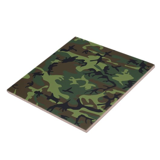 Militaire groene camouflage tegeltje (Zijkant)