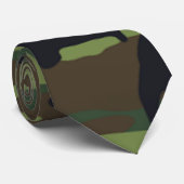 Militaire groene camouflage twee kanten stropdas (Opgerold)