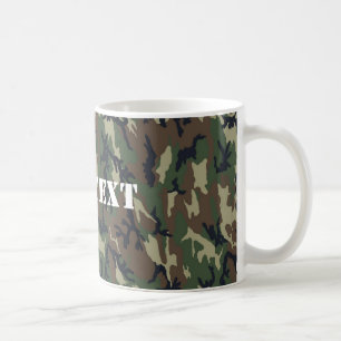 Militaire groene camouflagepatroon koffiemok