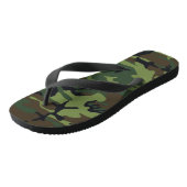 Militaire groene camouflagepatroon Volwassen Teens Teenslippers (Schuin)