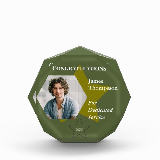 Militaire Groene Dienst Award met Gouden Ster Fotoblokken (Voorkant)