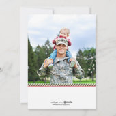 Militaire groene dubbelzijdige feestdag feestdagenkaart (Achterkant)