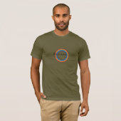 Militaire Groene Mannen van de Logo van de regenbo T-shirt (Voorkant volledig)