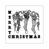 Militaire groet kerst kous rubberen stempel (Afrduk)