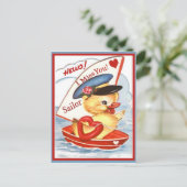 militaire Hallo! Ik juffrouw u Sailor Briefkaart (Staand voorkant)