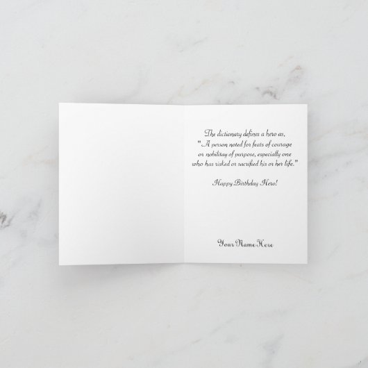 Militaire Happy Birthday Kaart (Binnen)