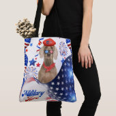 Militaire held Weimaraner Canvas tas (Dichtbij)