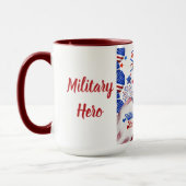 Militaire held Weimaraner Coffee Mok (Links)