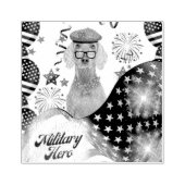 Militaire held Weimaraner Rubber Stamp Rubberstempel (Afrduk)