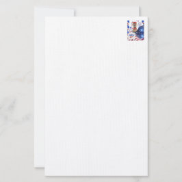 Militaire held Weimaraner Stationery Briefpapier
