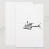 Militaire helikopter briefpapier (Voorkant / Achterkant)