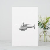 Militaire helikopter briefpapier (Staand voorkant)