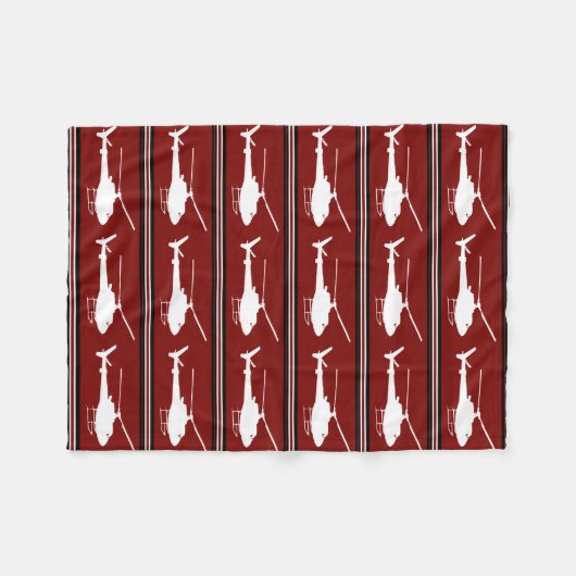 Militaire helikopter fleece deken (Voorkant (Horizontaal))